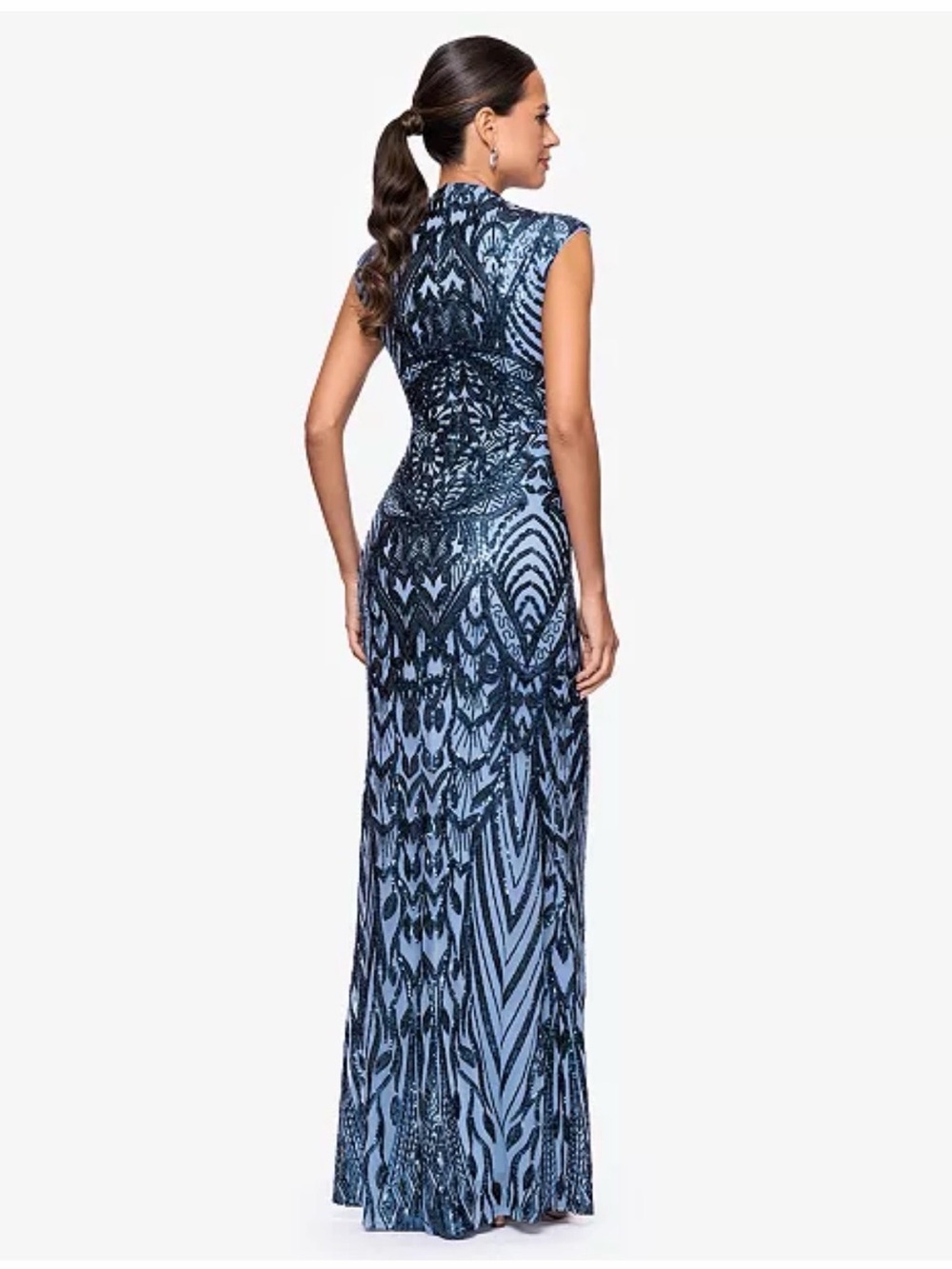 Betsy and Adam 2P formal sequin evening gown